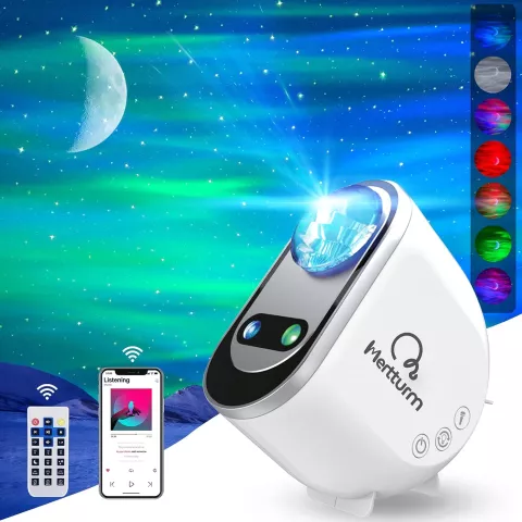 Proiettore aurora boreale, cielo stellato